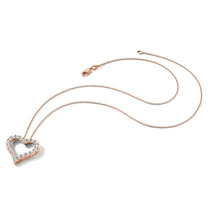 True Origin Lab Grown Diamond VS+ F+ Complete 18in Open Heart Necklace