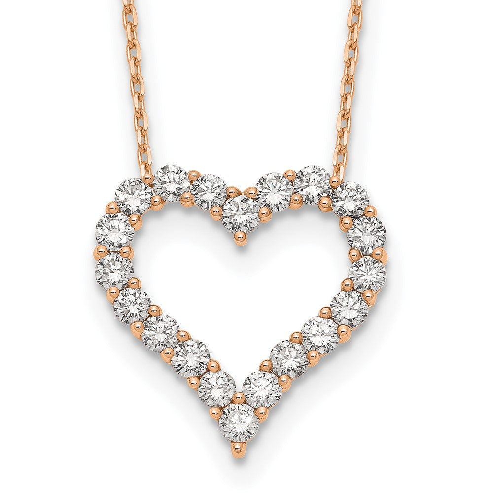 True Origin Lab Grown Diamond VS+ F+ Complete 18in Open Heart Necklace
