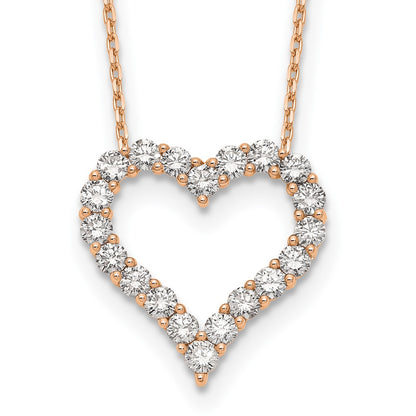 True Origin Lab Grown Diamond VS+ F+ Complete 18in Open Heart Necklace