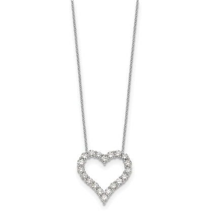 True Origin Lab Grown Diamond VS+ F+ Complete 18in Open Heart Necklace