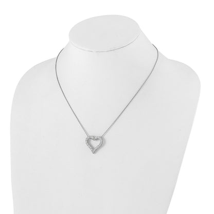True Origin Lab Grown Diamond VS+ F+ Complete 18in Open Heart Necklace