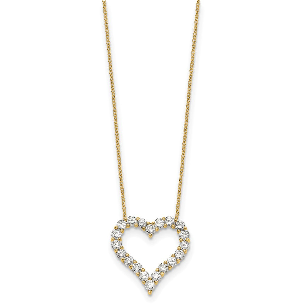 True Origin Lab Grown Diamond VS+ F+ Complete 18in Open Heart Necklace