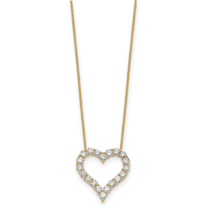 True Origin Lab Grown Diamond VS+ F+ Complete 18in Open Heart Necklace