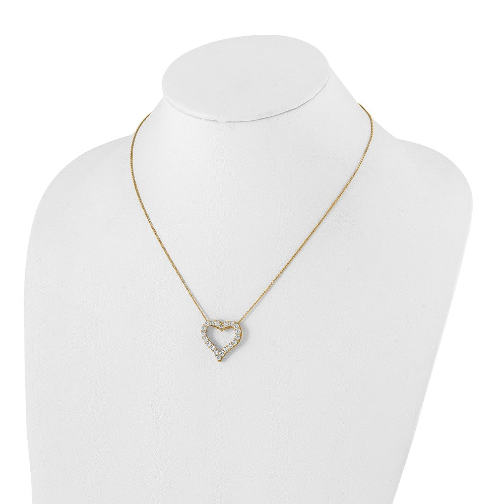 True Origin Lab Grown Diamond VS+ F+ Complete 18in Open Heart Necklace