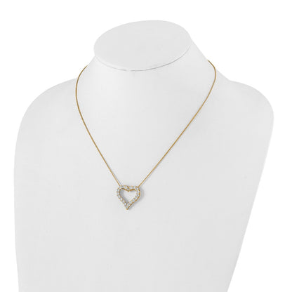 True Origin Lab Grown Diamond VS+ F+ Complete 18in Open Heart Necklace