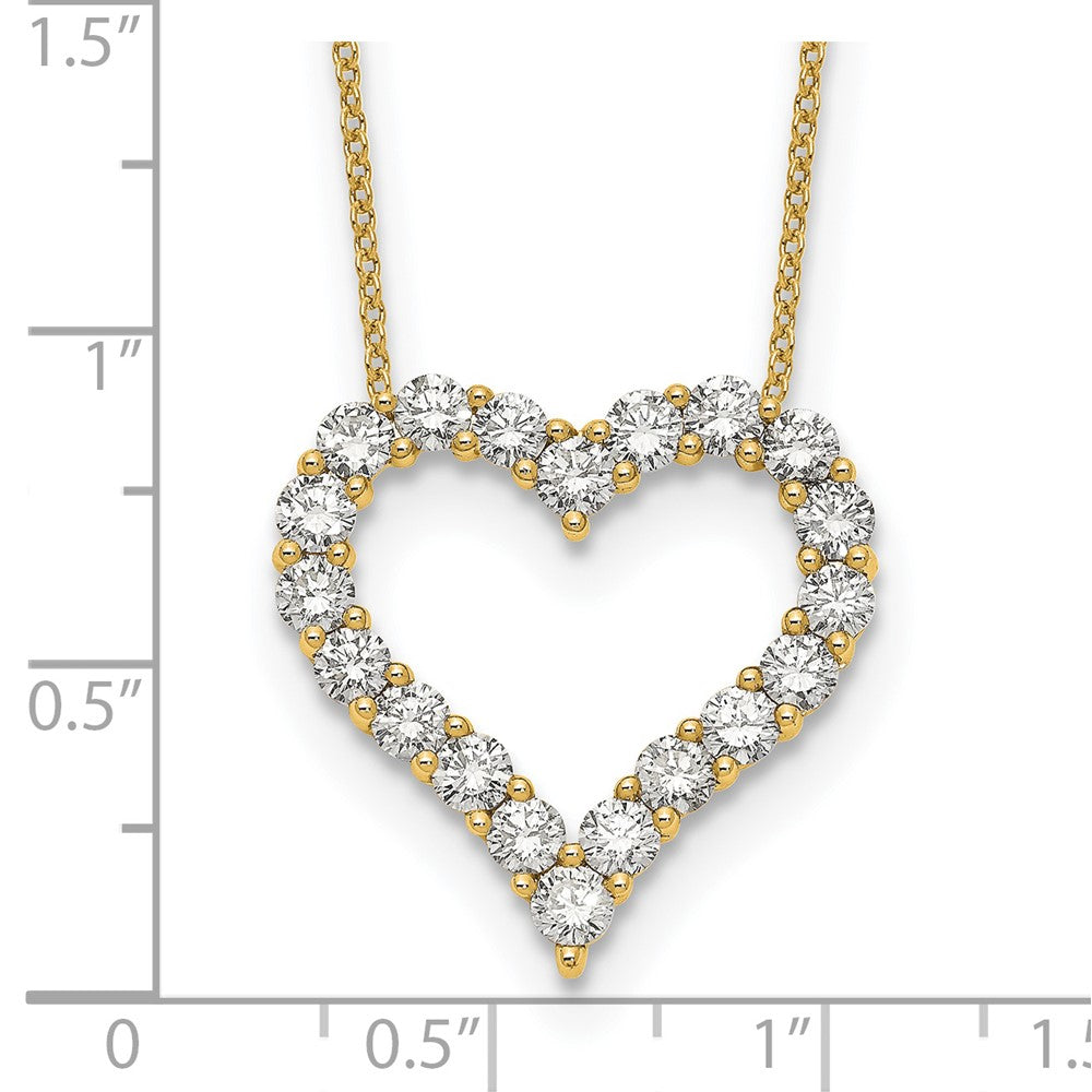 True Origin Lab Grown Diamond VS+ F+ Complete 18in Open Heart Necklace