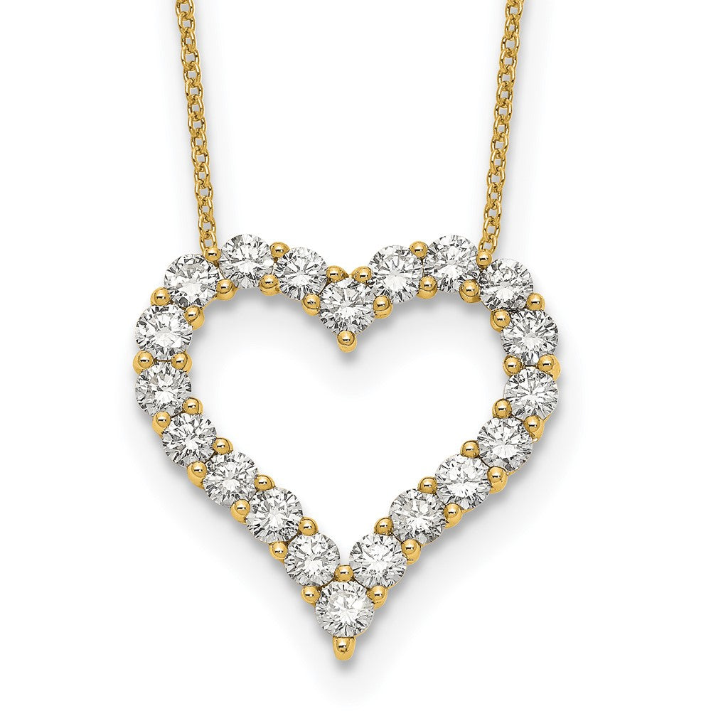 True Origin Lab Grown Diamond VS+ F+ Complete 18in Open Heart Necklace