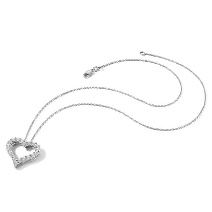 True Origin Lab Grown Diamond VS+ F+ Complete 18in Open Heart Necklace