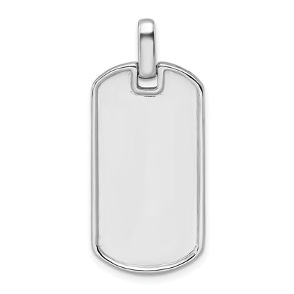 True Origin Men's Lab Grown Diamond VS+ F+ Complete Dog Tag Pendant