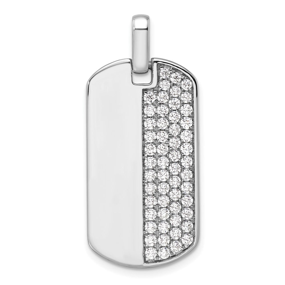 True Origin Men's Lab Grown Diamond VS+ F+ Complete Dog Tag Pendant