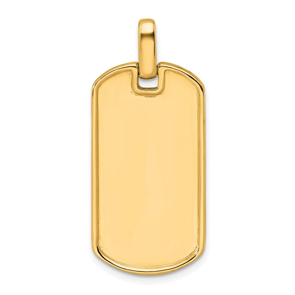 True Origin Men's Lab Grown Diamond VS+ F+ Complete Dog Tag Pendant