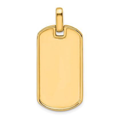 True Origin Men's Lab Grown Diamond VS+ F+ Complete Dog Tag Pendant