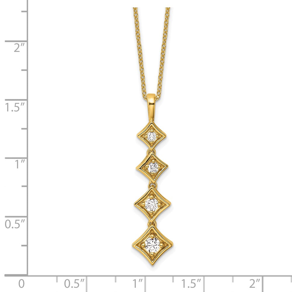 True Origin Lab Grown Diamond VS+ F+ 18 in Complete Pendant Necklace