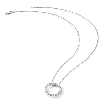 True Origin Lab Grown Diamond VS+ F+ Complete 18 in Eternity Pendant Necklace