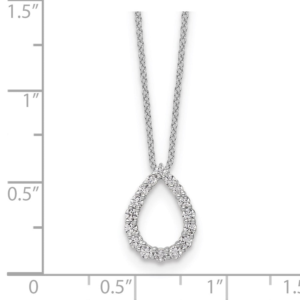 True Origin Lab Grown Diamond VS+ F+ 18 in Complete Teardrop Necklace