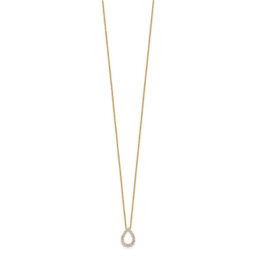 True Origin Lab Grown Diamond VS+ F+ 18 in Complete Teardrop Necklace