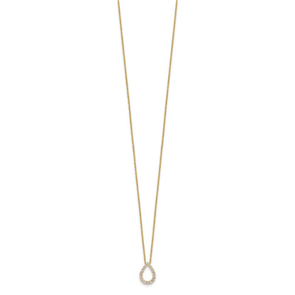 True Origin Lab Grown Diamond VS+ F+ 18 in Complete Teardrop Necklace