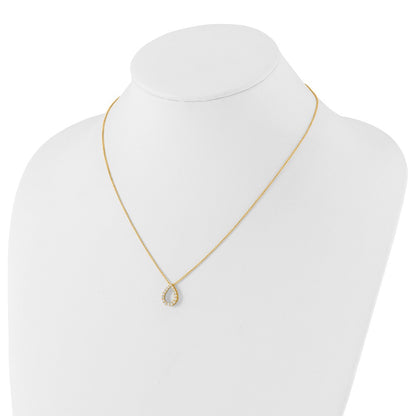 True Origin Lab Grown Diamond VS+ F+ 18 in Complete Teardrop Necklace