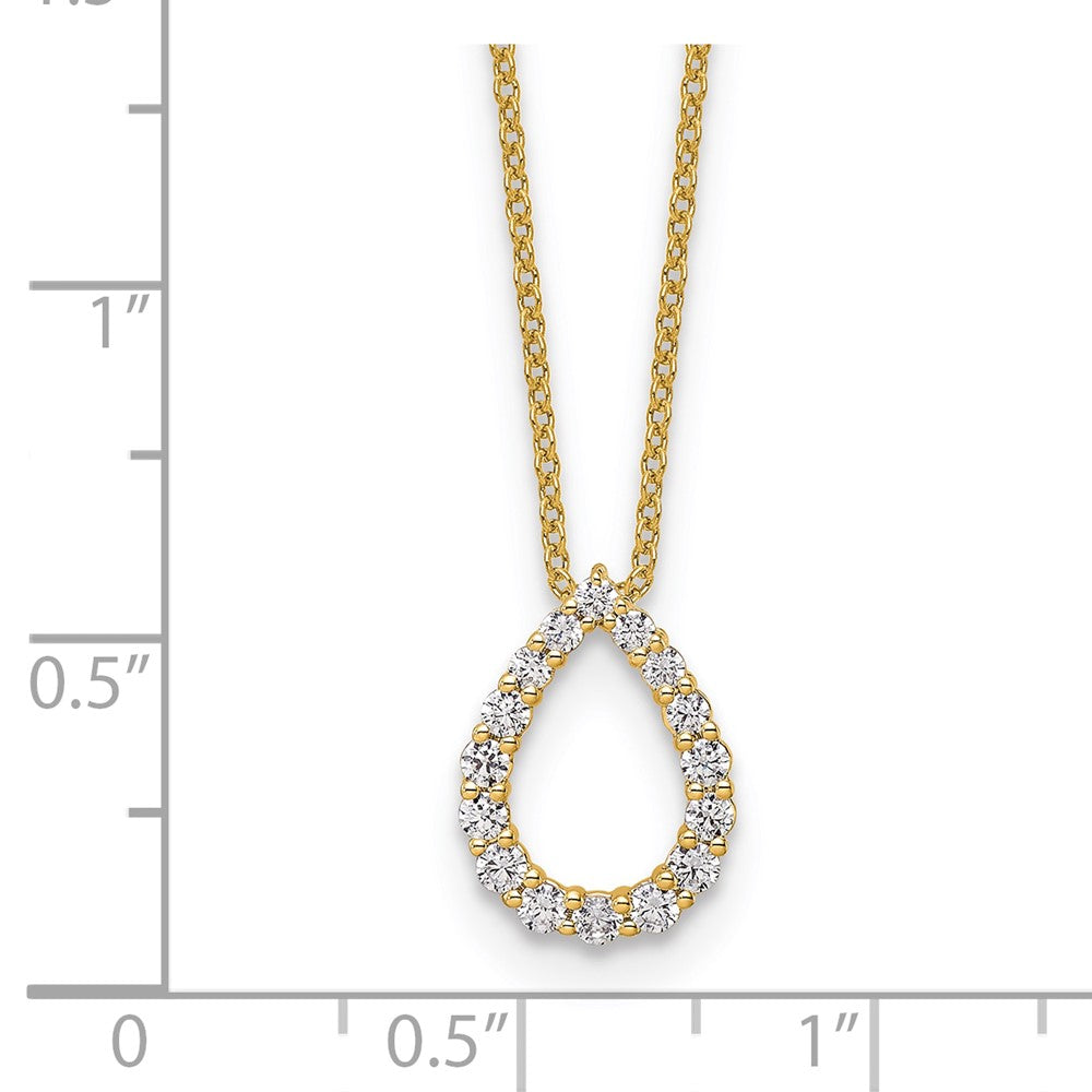 True Origin Lab Grown Diamond VS+ F+ 18 in Complete Teardrop Necklace