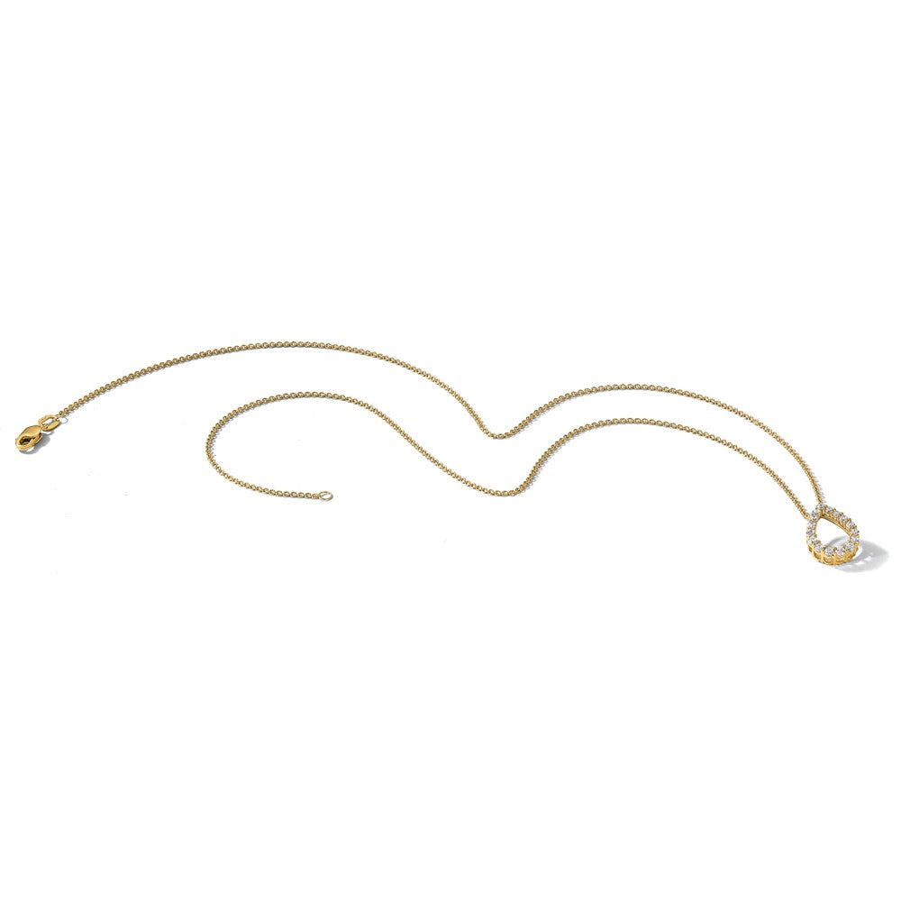 True Origin Lab Grown Diamond VS+ F+ 18 in Complete Teardrop Necklace