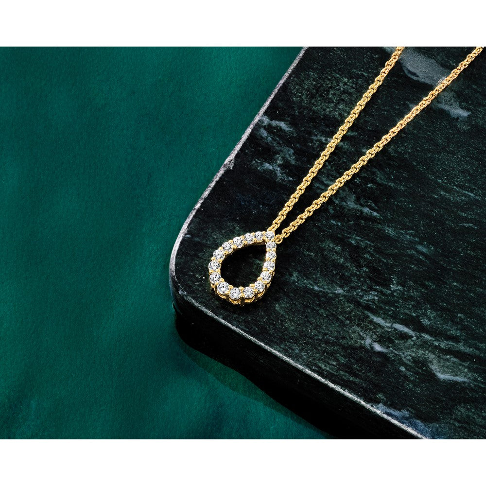 True Origin Lab Grown Diamond VS+ F+ 18 in Complete Teardrop Necklace