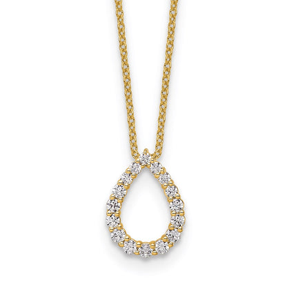 True Origin Lab Grown Diamond VS+ F+ 18 in Complete Teardrop Necklace