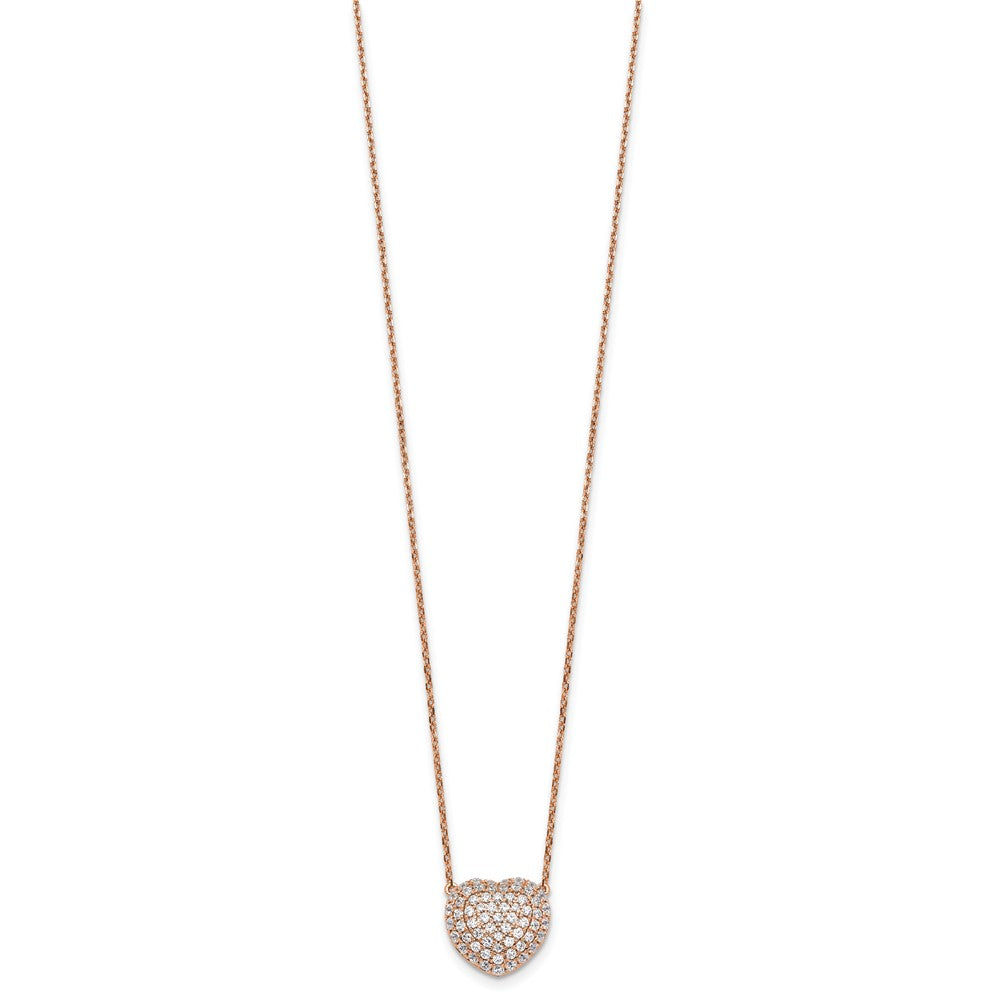 True Origin Lab Grown Diamond VS+ F+ Complete 18 in Heart Necklace