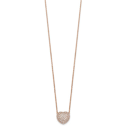 True Origin Lab Grown Diamond VS+ F+ Complete 18 in Heart Necklace