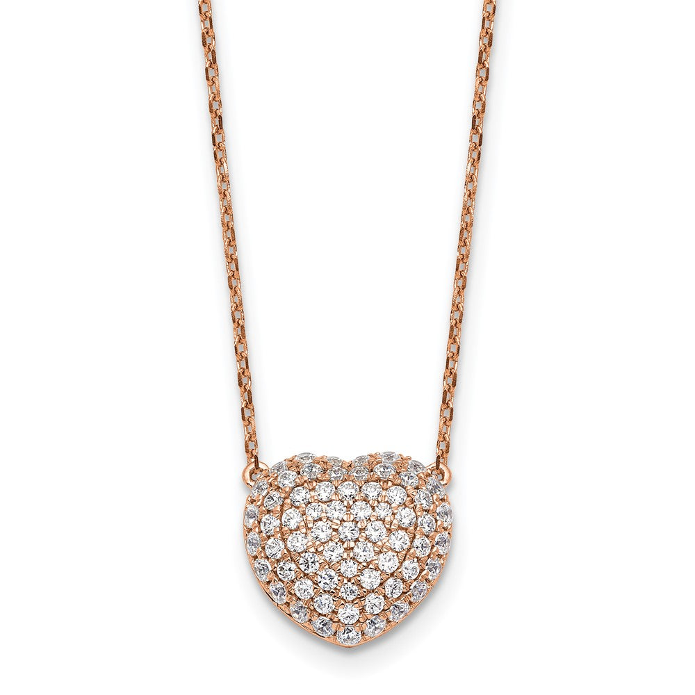 True Origin Lab Grown Diamond VS+ F+ Complete 18 in Heart Necklace