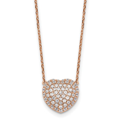 True Origin Lab Grown Diamond VS+ F+ Complete 18 in Heart Necklace