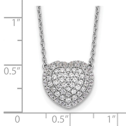 True Origin Lab Grown Diamond VS+ F+ Complete 18 in Heart Necklace