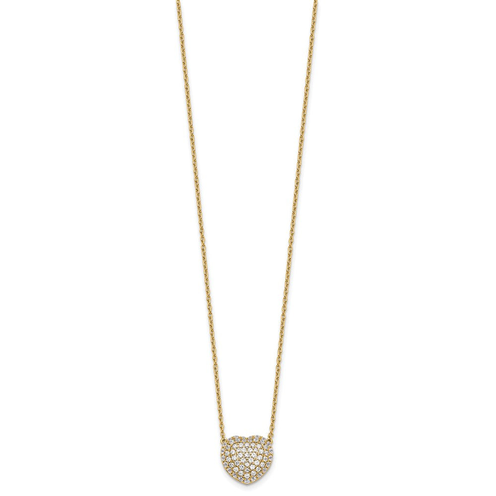 True Origin Lab Grown Diamond VS+ F+ Complete 18 in Heart Necklace