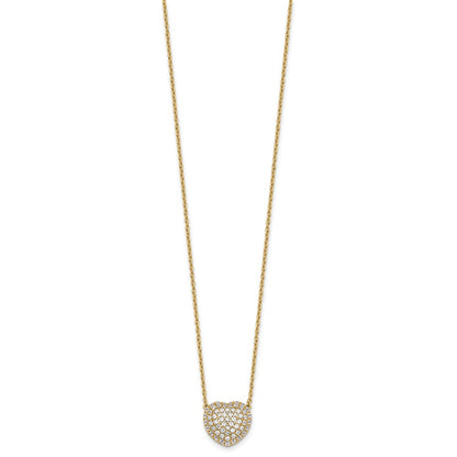 True Origin Lab Grown Diamond VS+ F+ Complete 18 in Heart Necklace