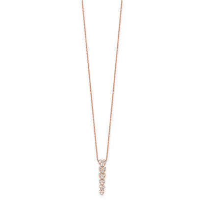 True Origin Lab Grown Diamond VS+ F+ Complete 18 in Hearts Pendant Necklace