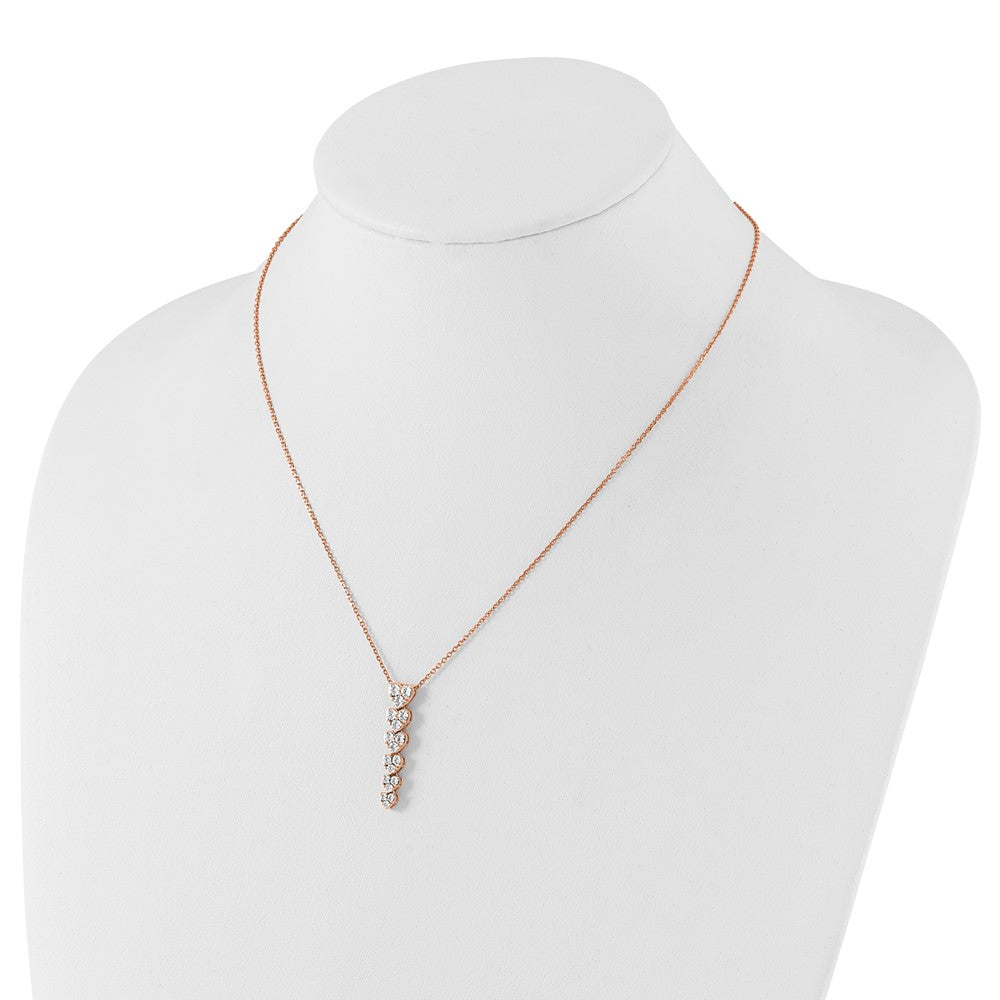 True Origin Lab Grown Diamond VS+ F+ Complete 18 in Hearts Pendant Necklace