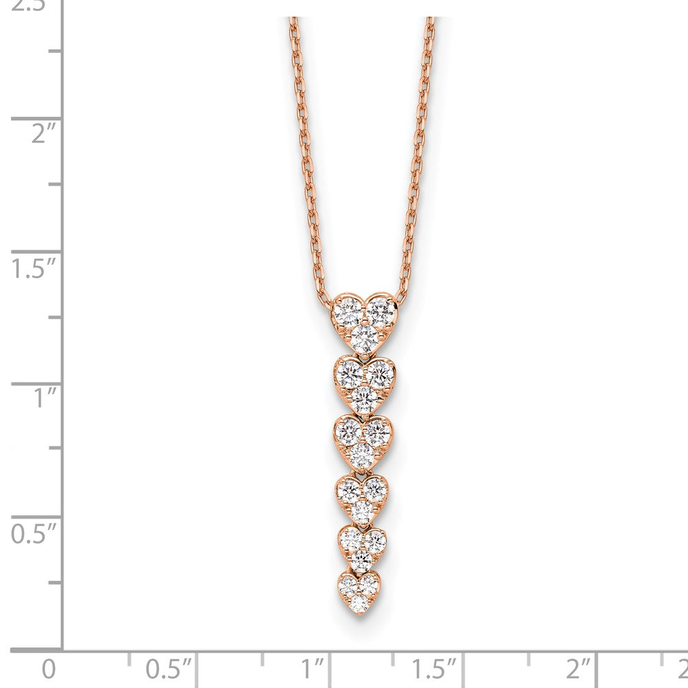 True Origin Lab Grown Diamond VS+ F+ Complete 18 in Hearts Pendant Necklace