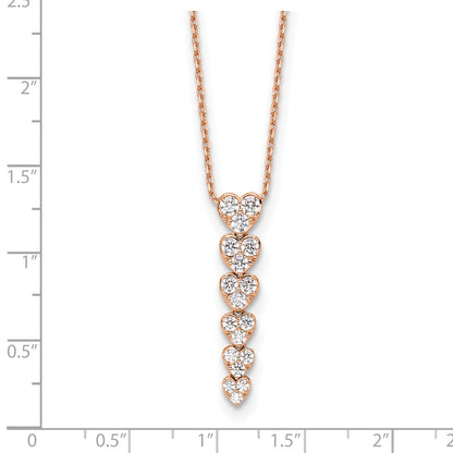 True Origin Lab Grown Diamond VS+ F+ Complete 18 in Hearts Pendant Necklace