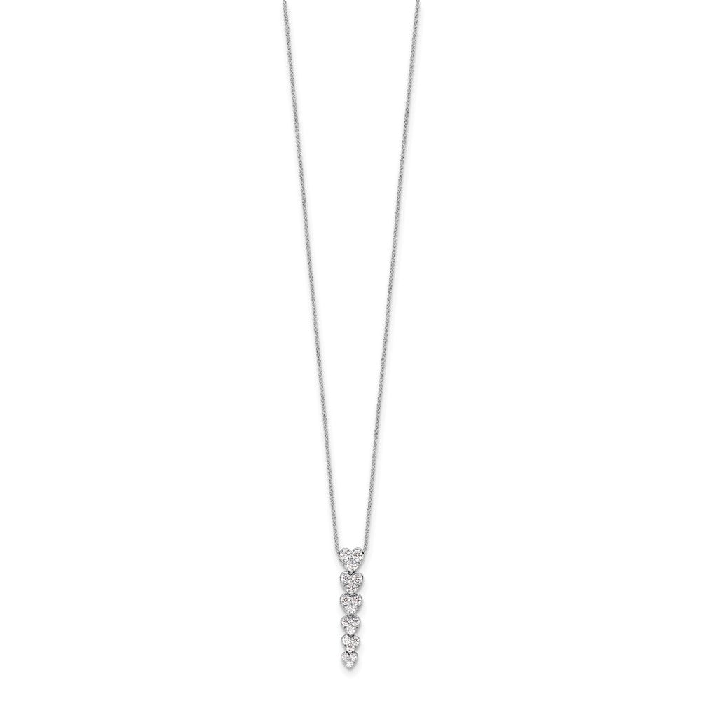 True Origin Lab Grown Diamond VS+ F+ Complete 18 in Hearts Pendant Necklace