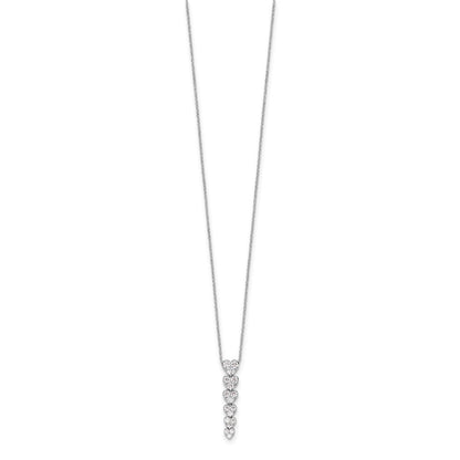True Origin Lab Grown Diamond VS+ F+ Complete 18 in Hearts Pendant Necklace