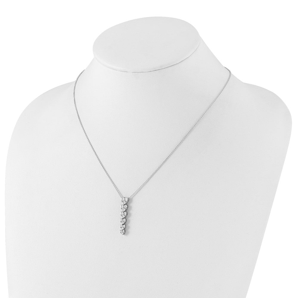 True Origin Lab Grown Diamond VS+ F+ Complete 18 in Hearts Pendant Necklace