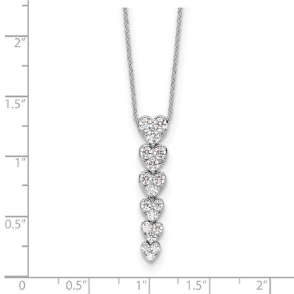 True Origin Lab Grown Diamond VS+ F+ Complete 18 in Hearts Pendant Necklace