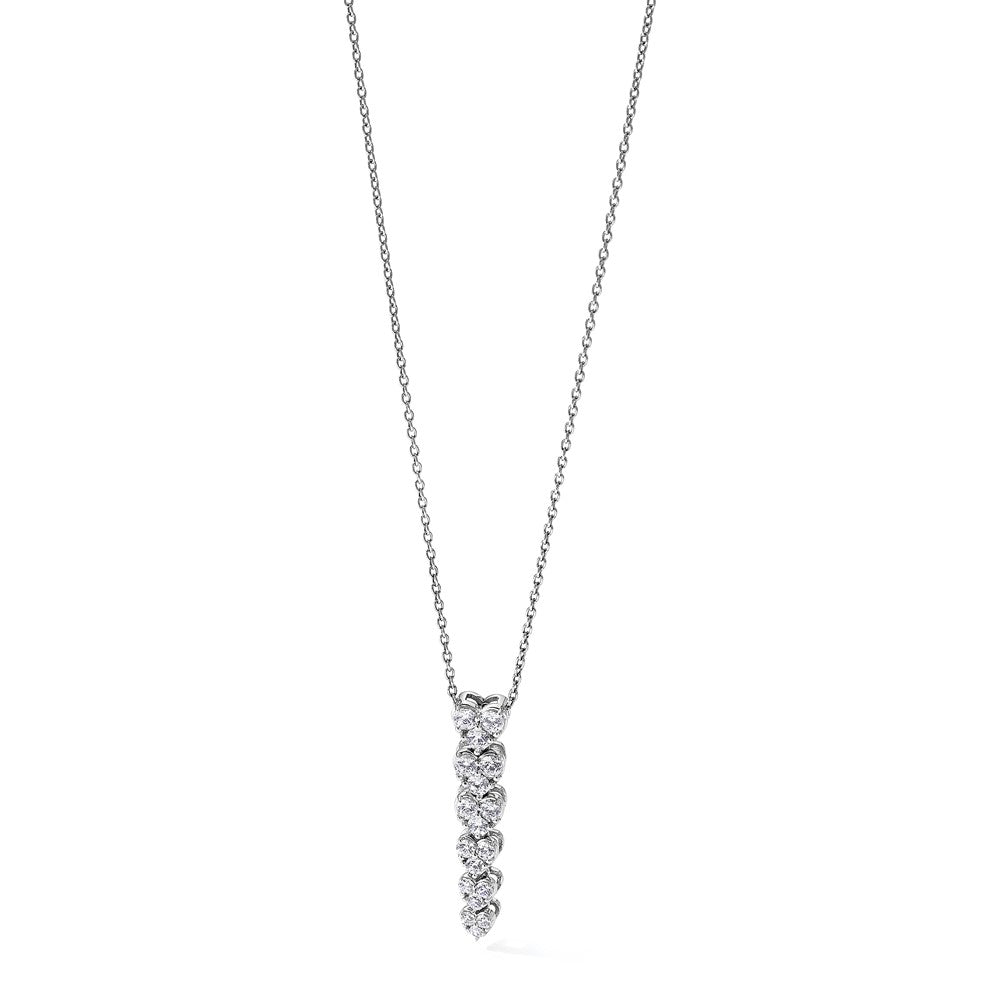 True Origin Lab Grown Diamond VS+ F+ Complete 18 in Hearts Pendant Necklace