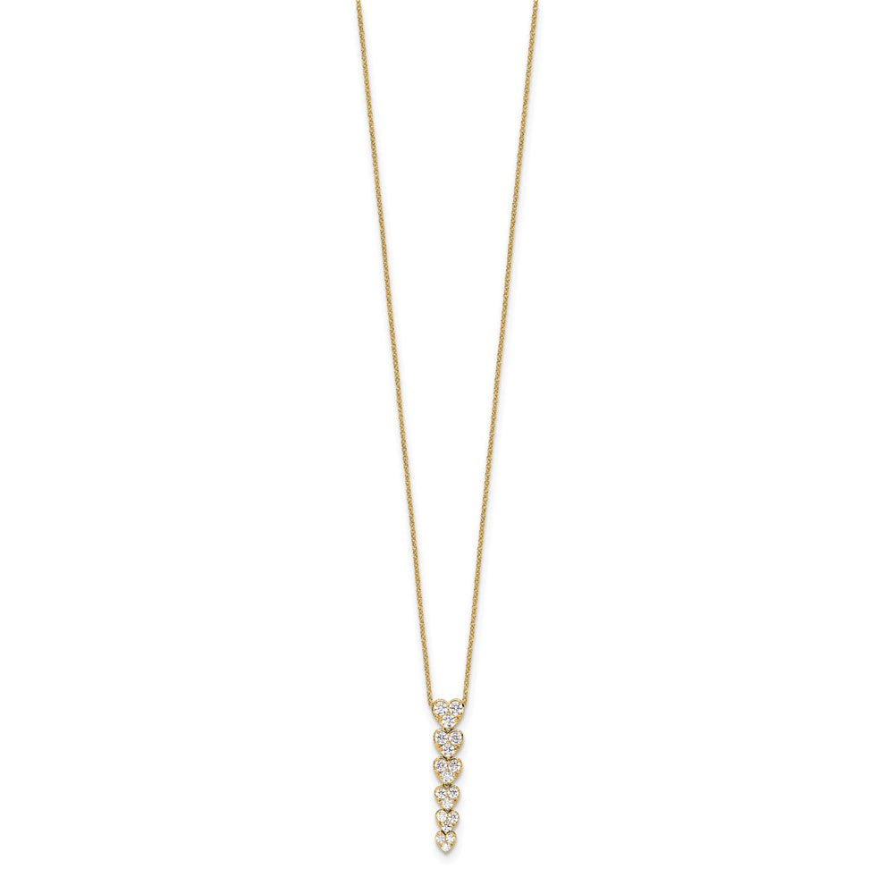 True Origin Lab Grown Diamond VS+ F+ Complete 18 in Hearts Pendant Necklace