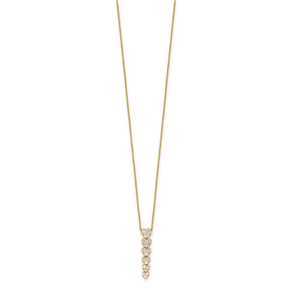 True Origin Lab Grown Diamond VS+ F+ Complete 18 in Hearts Pendant Necklace