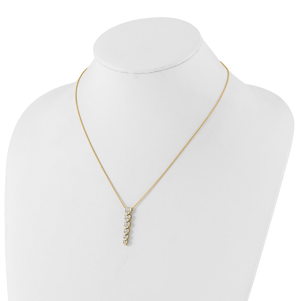 True Origin Lab Grown Diamond VS+ F+ Complete 18 in Hearts Pendant Necklace