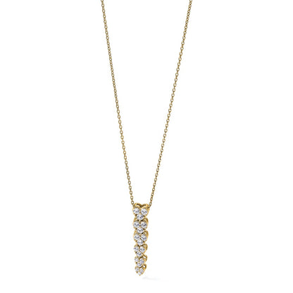 True Origin Lab Grown Diamond VS+ F+ Complete 18 in Hearts Pendant Necklace