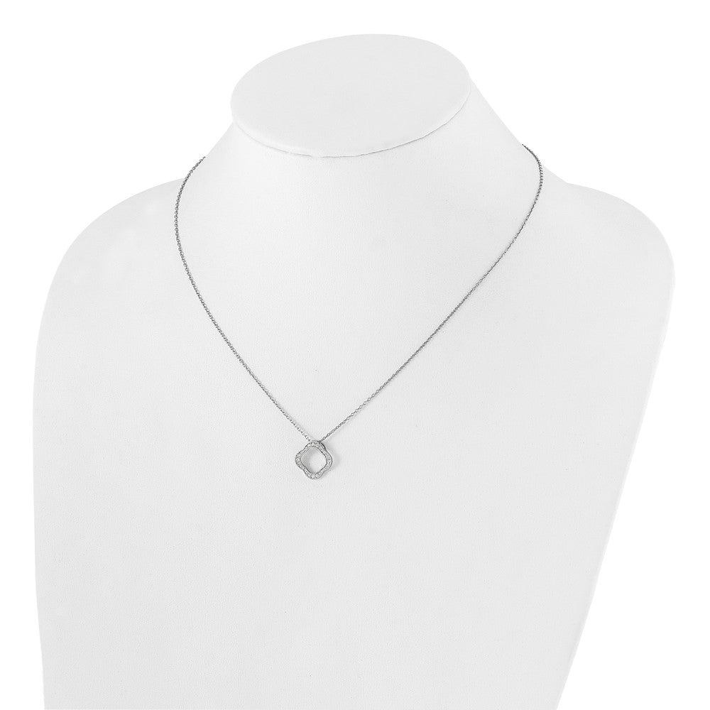 True Origin Lab Grown Diamond VS+ F+ 18 in Complete Quatrefoil Floral Necklace