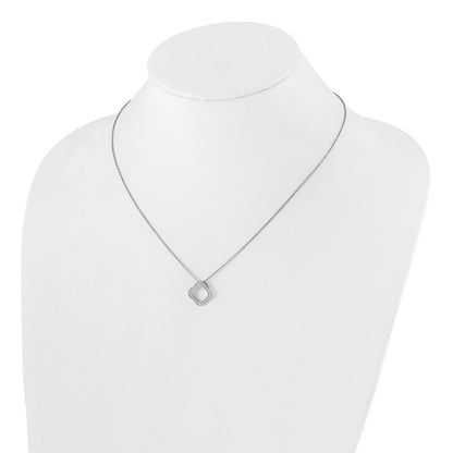 True Origin Lab Grown Diamond VS+ F+ 18 in Complete Quatrefoil Floral Necklace