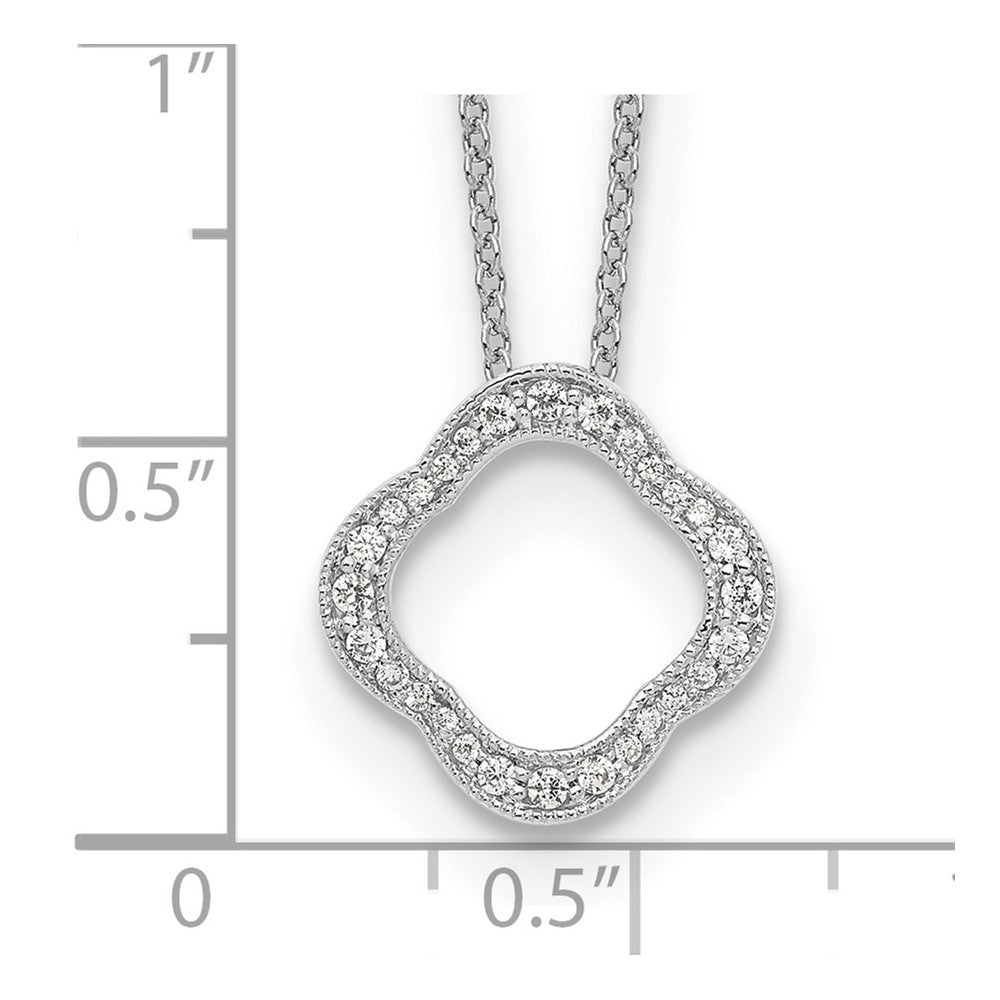 True Origin Lab Grown Diamond VS+ F+ 18 in Complete Quatrefoil Floral Necklace