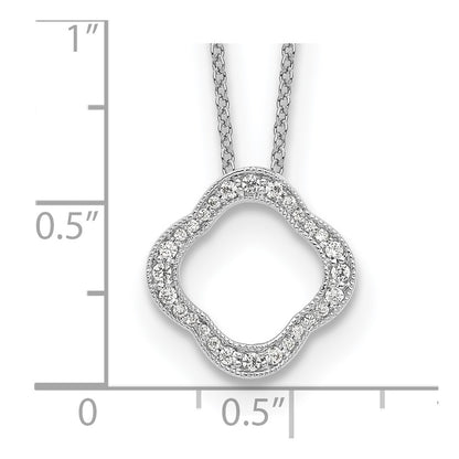 True Origin Lab Grown Diamond VS+ F+ 18 in Complete Quatrefoil Floral Necklace